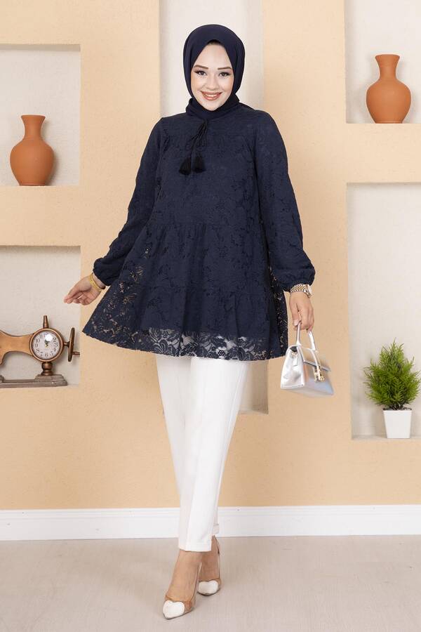 Dantelli Tunik Lacivert