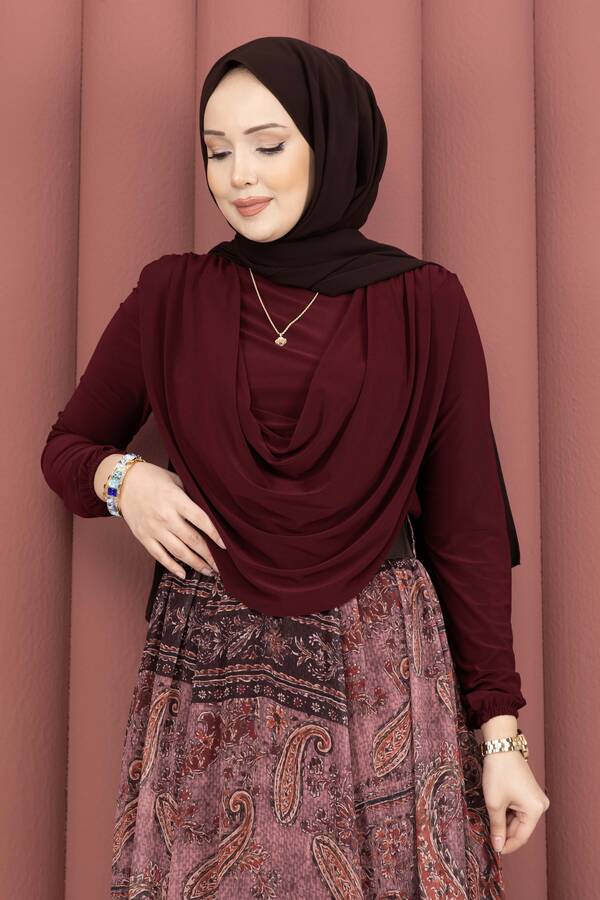 Htn - Degaje Body Etek Kemer Üçlü Takım Bordo (1)