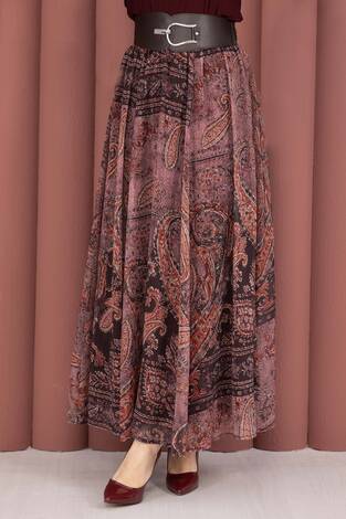 Degaje Body Etek Kemer Üçlü Takım Bordo - Thumbnail