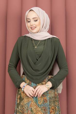 Degaje Body Etek Kemer Üçlü Takım Haki - Thumbnail