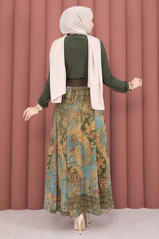 Degaje Body Etek Kemer Üçlü Takım Haki - Thumbnail