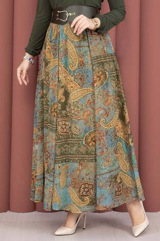 Degaje Body Etek Kemer Üçlü Takım Haki - Thumbnail