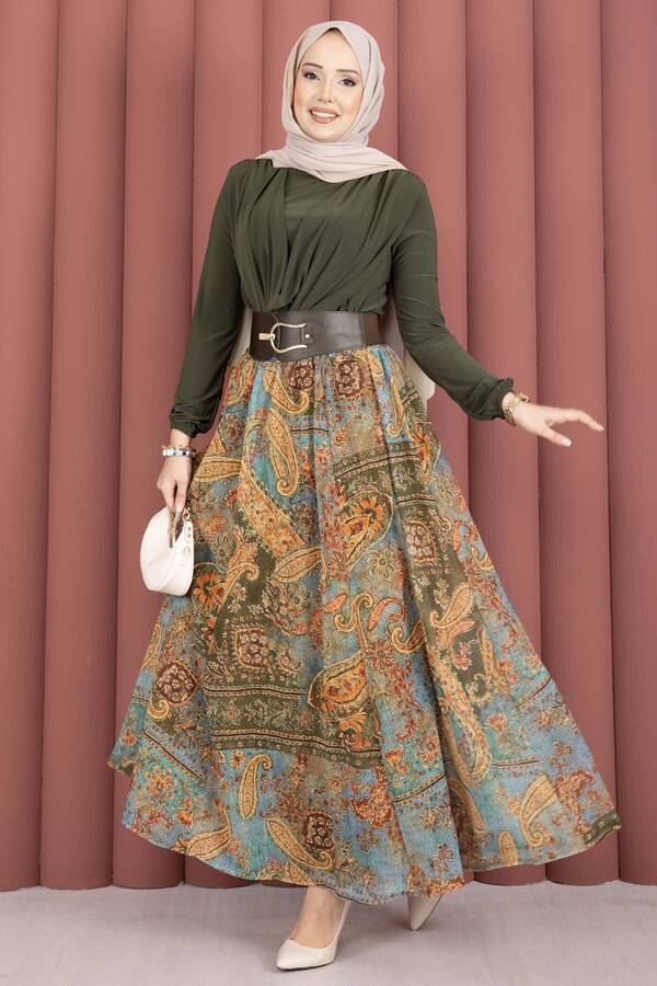 Htn - Degaje Body Etek Kemer Üçlü Takım Haki