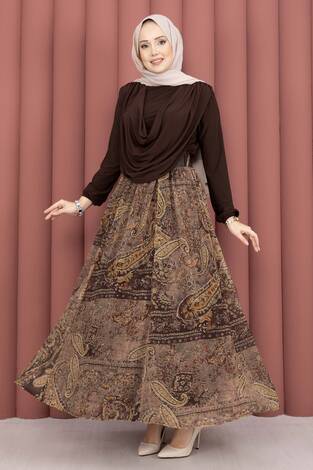 Degaje Body Etek Kemer Üçlü Takım Kahve