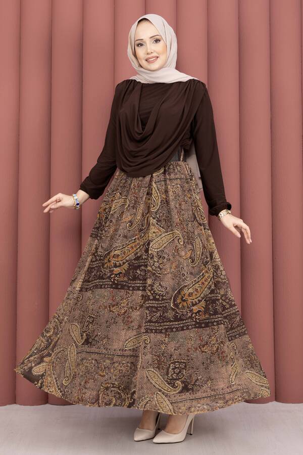 Htn - Degaje Body Etek Kemer Üçlü Takım Kahve