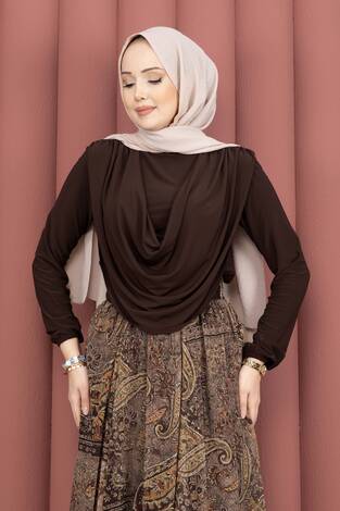 Degaje Body Etek Kemer Üçlü Takım Kahve - Thumbnail