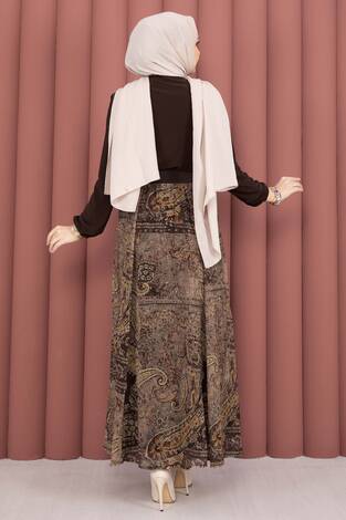 Degaje Body Etek Kemer Üçlü Takım Kahve - Thumbnail