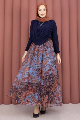 Degaje Body Etek Kemer Üçlü Takım Lacivert - Thumbnail