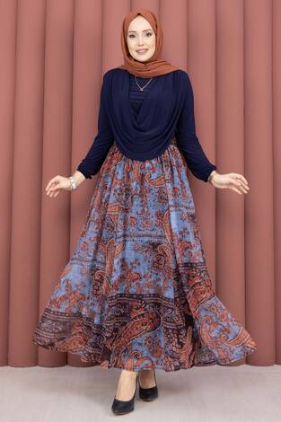 Degaje Body Etek Kemer Üçlü Takım Lacivert - Thumbnail