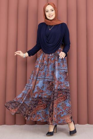 Degaje Body Etek Kemer Üçlü Takım Lacivert - Thumbnail