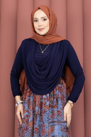 Degaje Body Etek Kemer Üçlü Takım Lacivert - Thumbnail