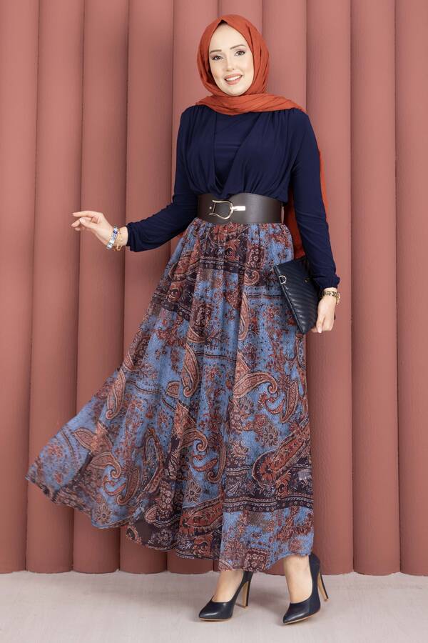 Htn - Degaje Body Etek Kemer Üçlü Takım Lacivert