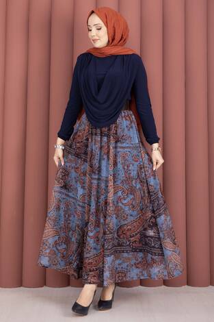 Degaje Body Etek Kemer Üçlü Takım Lacivert - Thumbnail