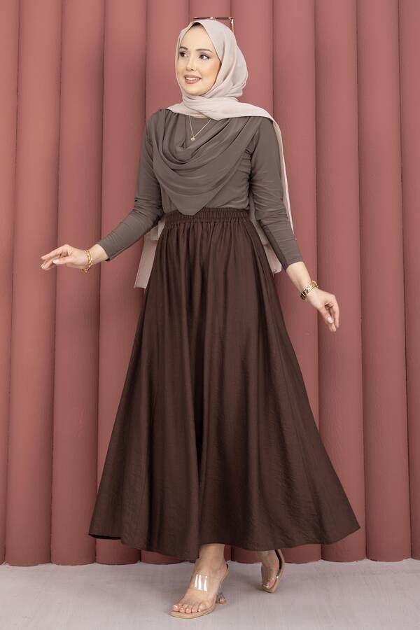 Özk - Degaje Dökümlü Sandy Body Açık Kahve (1)