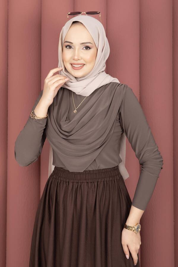 Degaje Dökümlü Sandy Body Açık Kahve - 4
