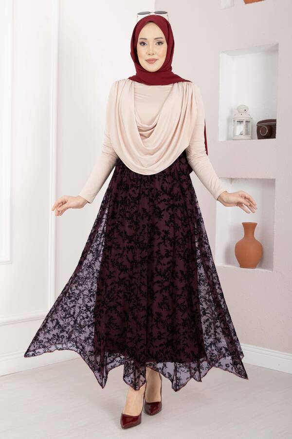 Özk - Degaje Dökümlü Sandy Body Bej (1)