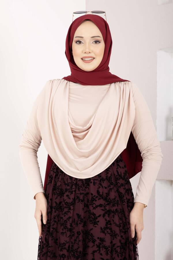 Degaje Dökümlü Sandy Body Bej - 3