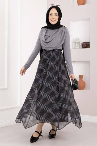 Degaje Dökümlü Sandy Body Gri - Thumbnail