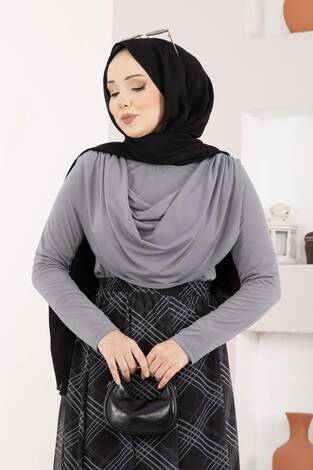 Degaje Dökümlü Sandy Body Gri - Thumbnail