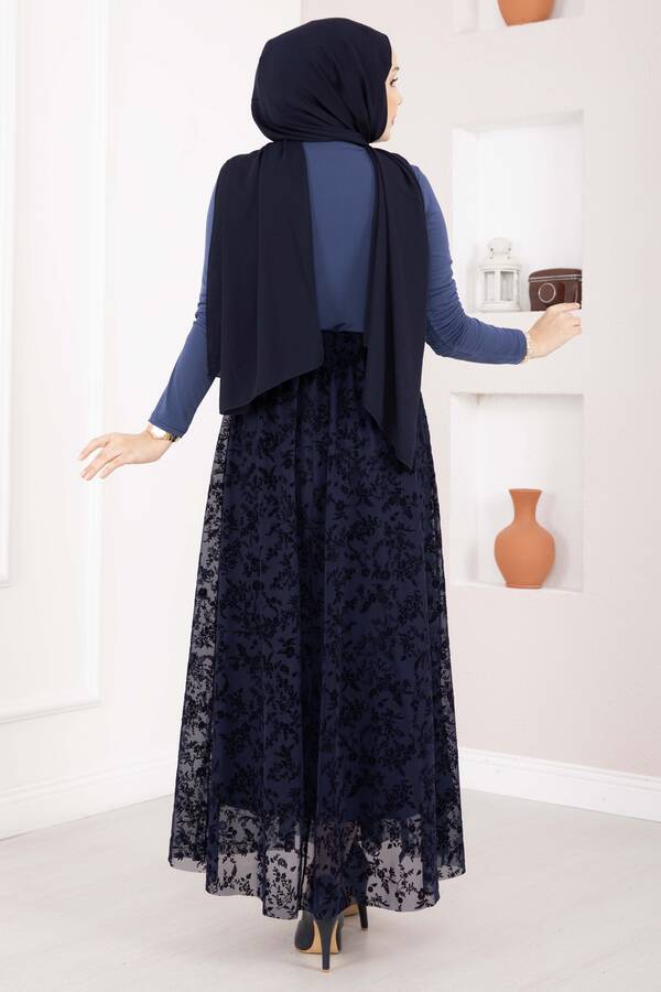 Degaje Dökümlü Sandy Body İndigo - 4