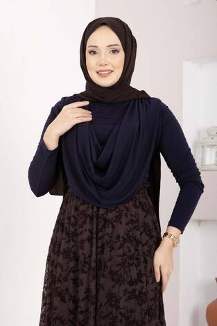 Degaje Dökümlü Sandy Body Lacivert - Thumbnail