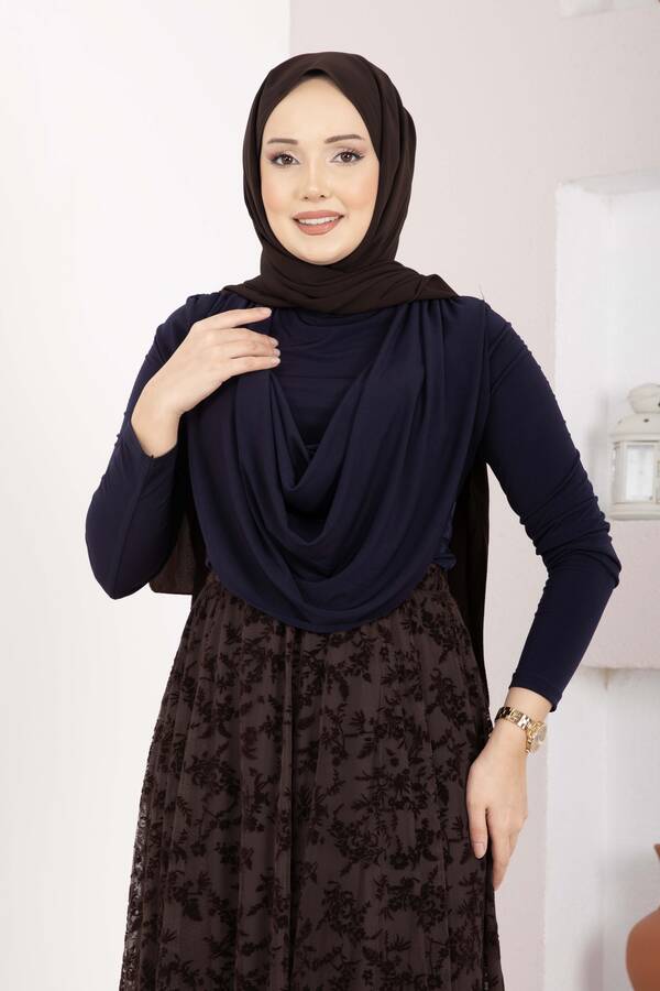 Özk - Degaje Dökümlü Sandy Body Lacivert