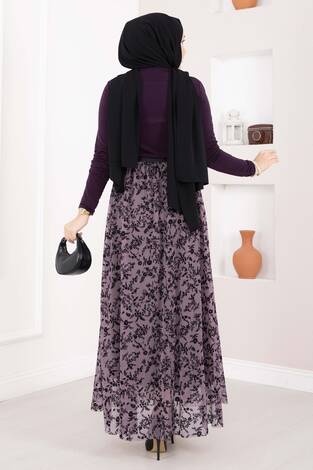 Degaje Dökümlü Sandy Body Mürdüm - Thumbnail