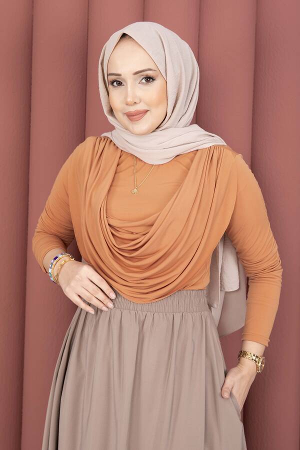 Özk - Degaje Dökümlü Sandy Body Turuncu