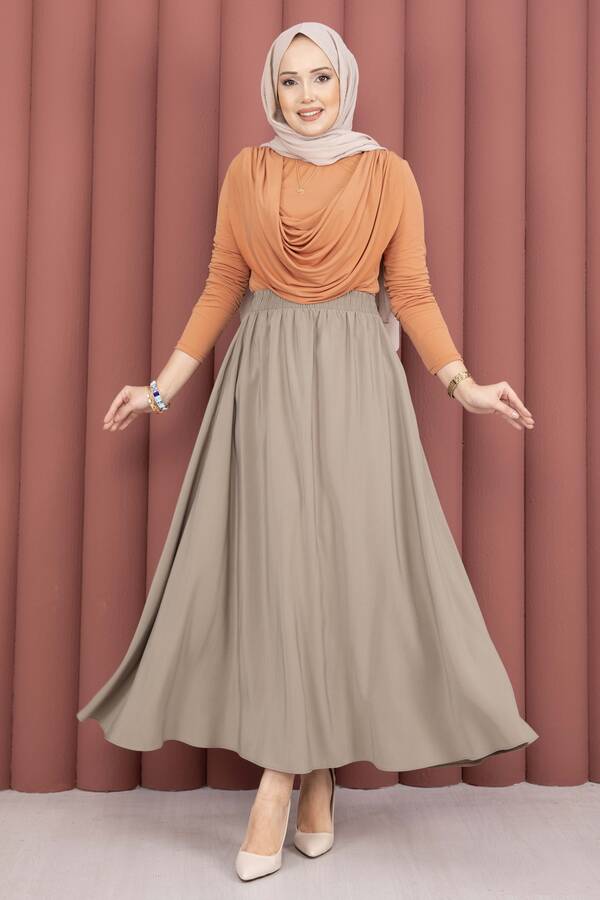 Özk - Degaje Dökümlü Sandy Body Turuncu (1)