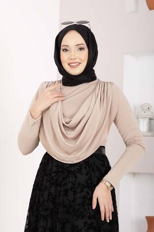 Degaje Dökümlü Sandy Body Vizon - Thumbnail