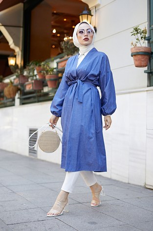 Denim Kimono 9943-1 - Thumbnail