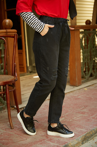 Denim Mom Jean 5705-1 Siyah - Thumbnail