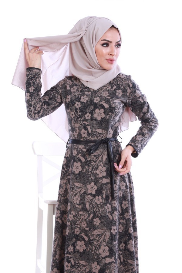  - Deri Kuşaklı Spor Elbise 3769-17 (1)