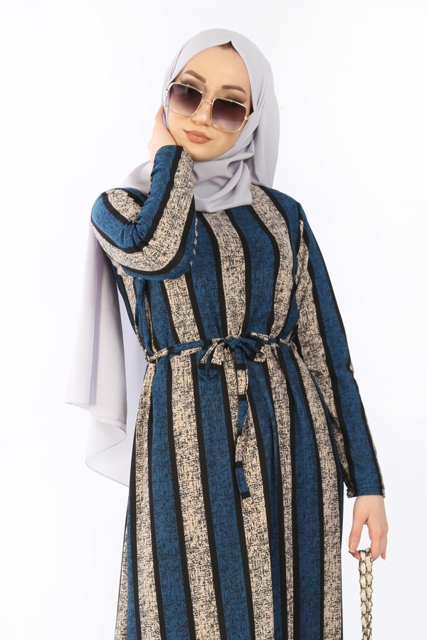  - Desenli Elbise 8508-343 (1)