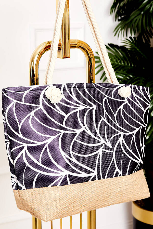 Dmç - Desenli Hasır Detaylı Plaj Çantası -127 (1) Dmç - Desenli Hasır Detaylı Plaj Çantası -127 (1)