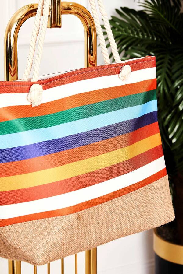 Dmç - Desenli Hasır Detaylı Plaj Çantası -129 (1) Dmç - Desenli Hasır Detaylı Plaj Çantası -129 (1)