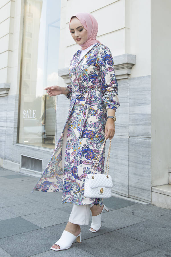 Etnik Desenli Kimono 180SB90008-2