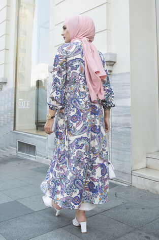 Etnik Desenli Kimono 180SB90008-2 - Thumbnail