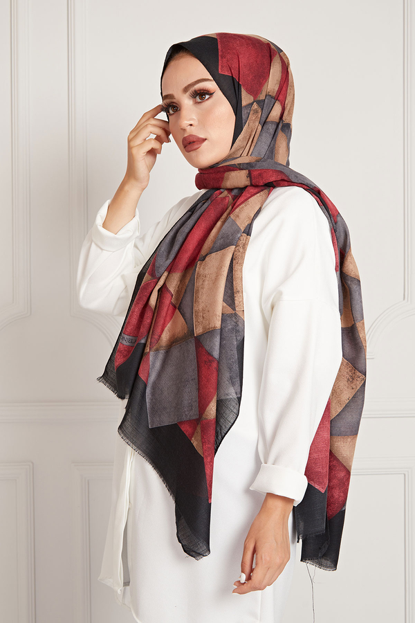  - Desenli Pamuklu Şal 4733-15 (1)