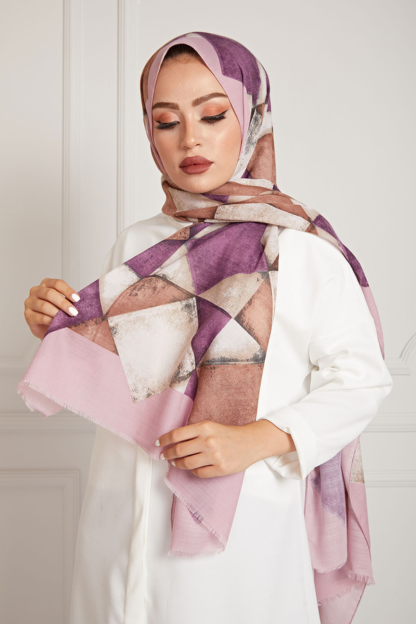Desenli Pamuklu Şal 4733-7 Desenli Pamuklu Şal 4733-7