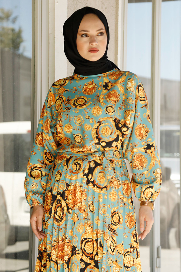  - Dijital Baskılı Elbise 8028-3 (1)