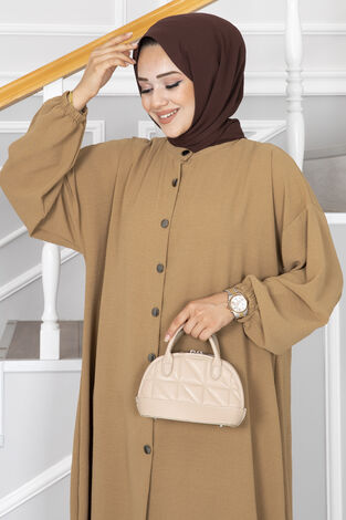 Eftelya İkili Tesettür Takım Camel - Thumbnail