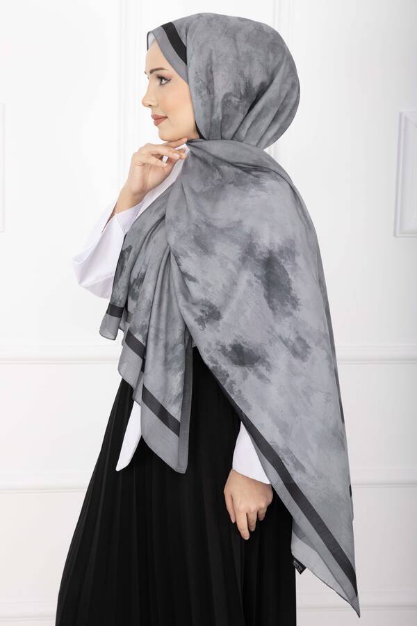 Msc - Elegance Desenli Şal Serisi Gri