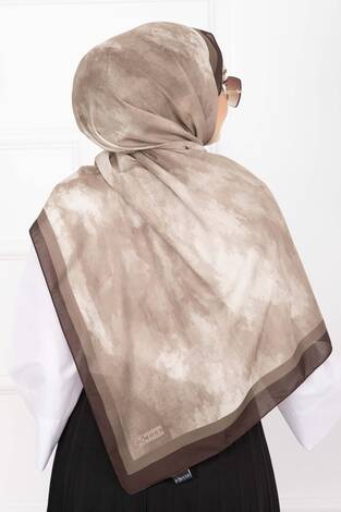 Elegance Desenli Şal Serisi Kahve - Thumbnail