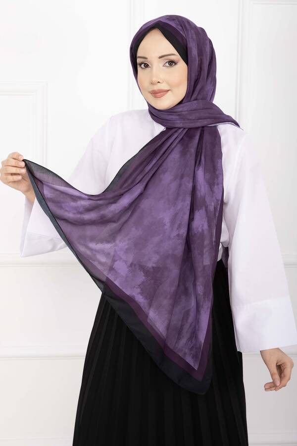 Msc - Elegance Desenli Şal Serisi Mor