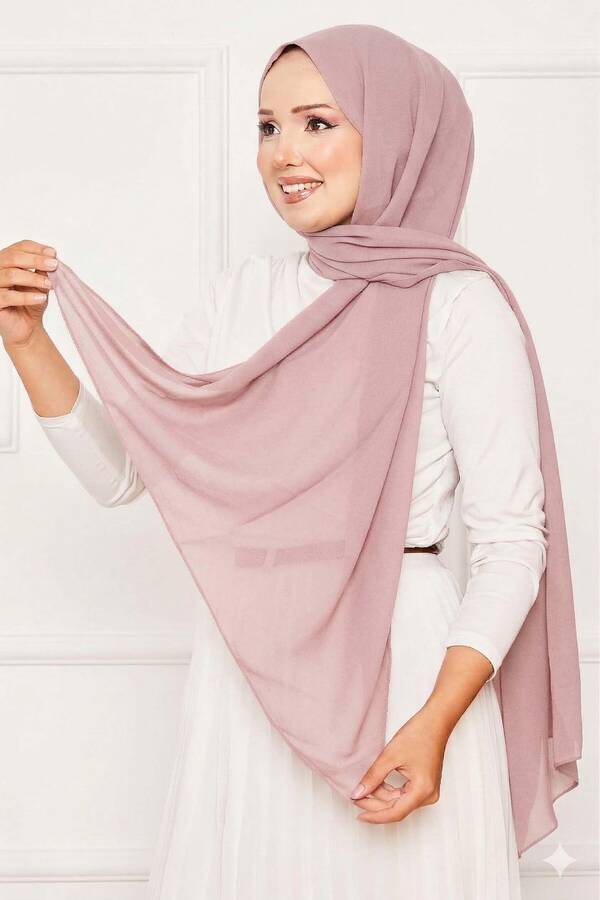 Ecn - Elegant Soft Krep Şal Serisi Pudra