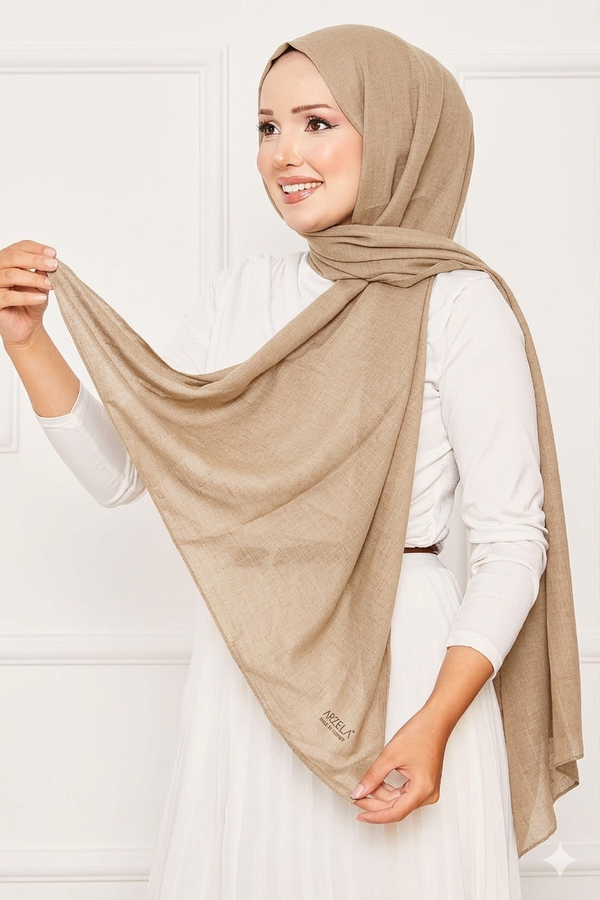 Ecn - Elegant Soft Krep Şal Serisi Taş