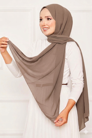 Elegant Soft Krep Şal Serisi Vizon