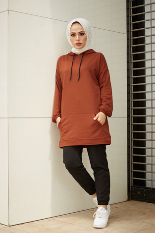 EMR SET Sweat Tunik 6744-10 Kiremit - Thumbnail