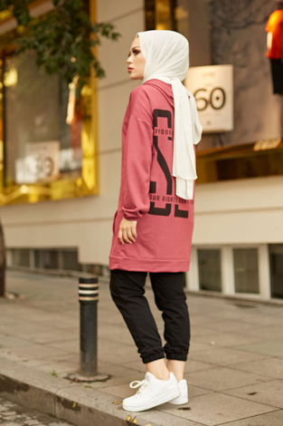 EMR SET Sweat Tunik 6744-11 Mürdüm - Thumbnail